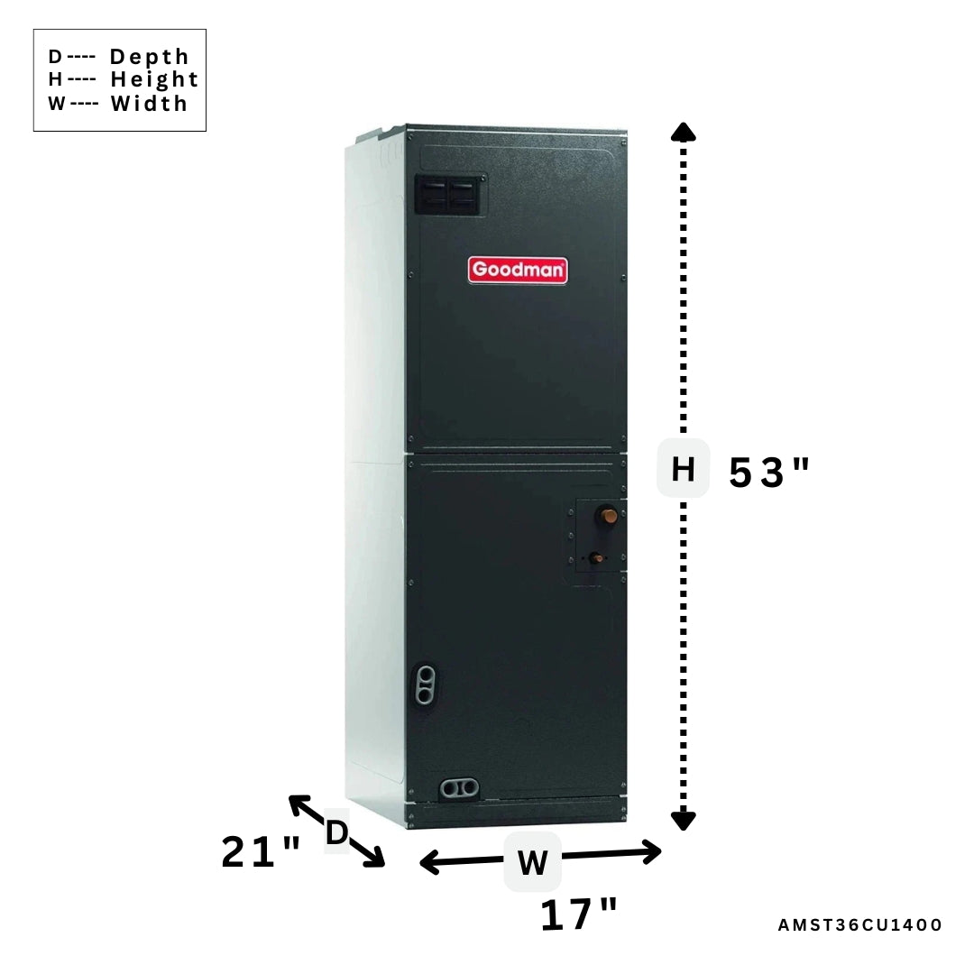 Goodman 2.5 Ton SEER Heat Pump ECM Air Handler AMST36CU1400
