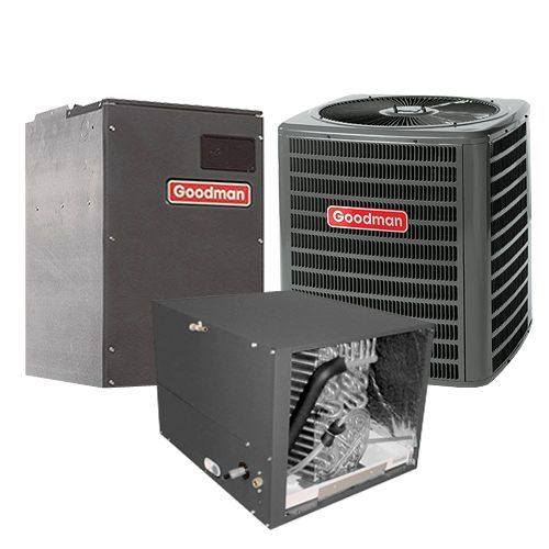 Goodman 2.0 Ton 14.3 SEER 96% 80,000 BTU Gas Furnace and AC System Horizontal Flow GM9S960803BN CHPTA2426B4 GSXN402410