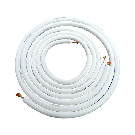 Lineset non flared mini split, 1/2 in insulation, 1/4 in liquid line od, 1/2 in suction line od, 25 ft lg, copper, polyethylene insulation - acunitsforless.comMini Split