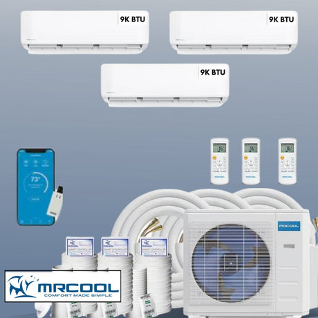 MRCOOL DIY Mini Split 27,000 BTU 3 Zone Ductless Air Conditioner and Heat Pump DIY-B-327HP090909 - ACunitsforless.com