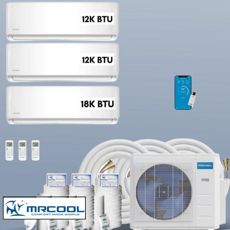 MRCOOL DIY Mini Split 42,000 BTU 3 Zone Ductless Air Conditioner and Heat Pump DIY-B-336HP121218 - ACunitsforless.com