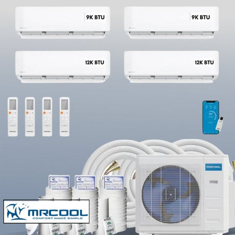 MRCOOL DIY Mini Split 42,000 BTU 4 Zone Ductless Air Conditioner and Heat Pump DIY-B-436HP09091212 - AC units for less
