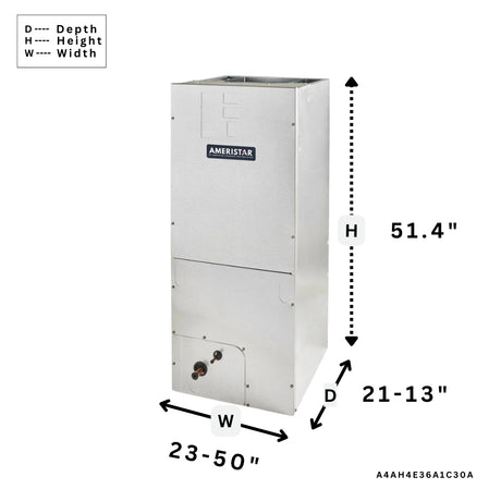 3.0 Ton Ameristar Convertible Air Handler 14.3 Seer A4AH4E36A1C30A