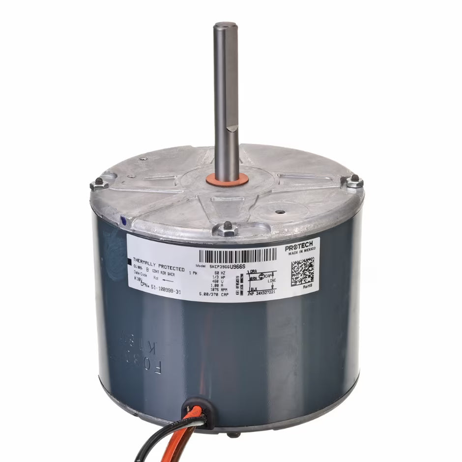 Rheem Condenser Motor - 1/3 hp 460/1/60 (1075 rpm/1 speed) 51-100998-31