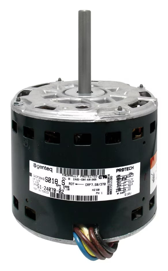 Rheem Blower Motor - 1/2 hp 120/1/60 (1075 rpm/4 speeds) 51-24070-02