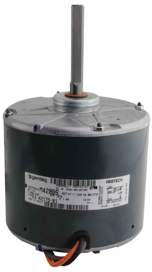 Rheem Condenser Motor - 1/3 hp 208-230/1/60 (1075 rpm/1 speed) 51-42179-01