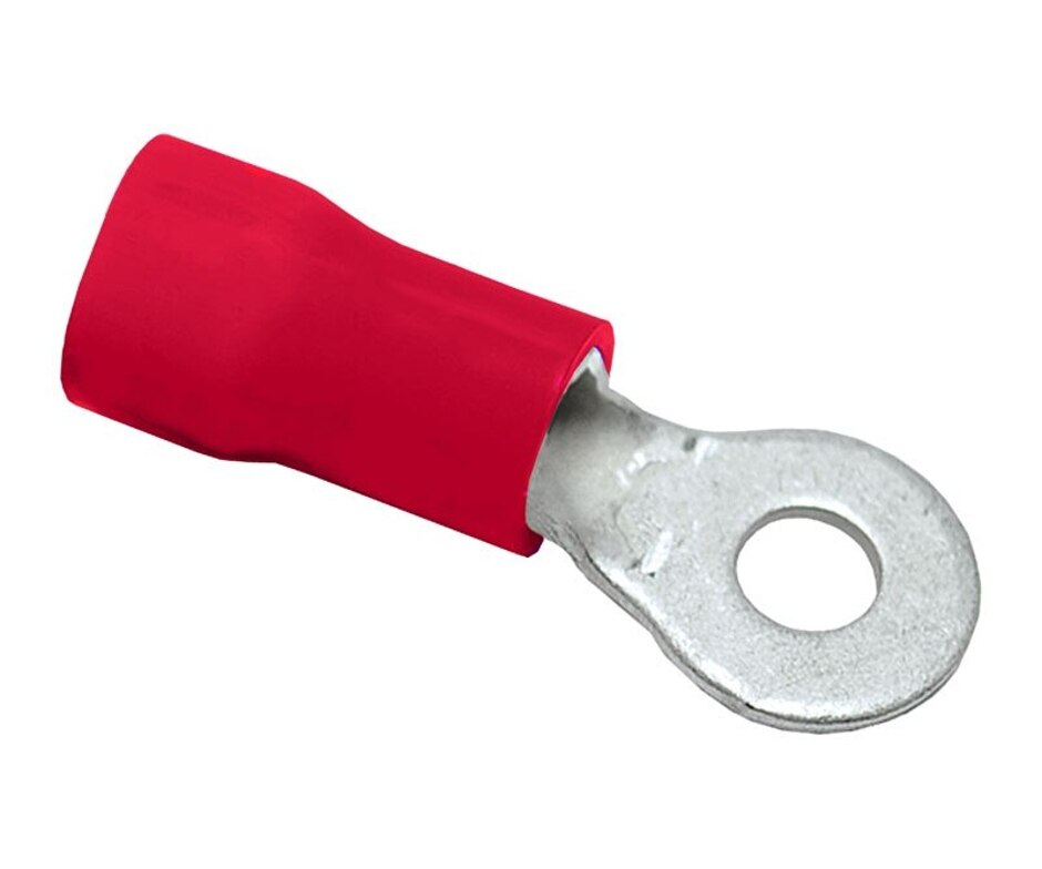Rheem 1/4 in. Stud Insulated Ring Terminals - 10-8 AWG (Bag of 100) 86-2019C-100PK