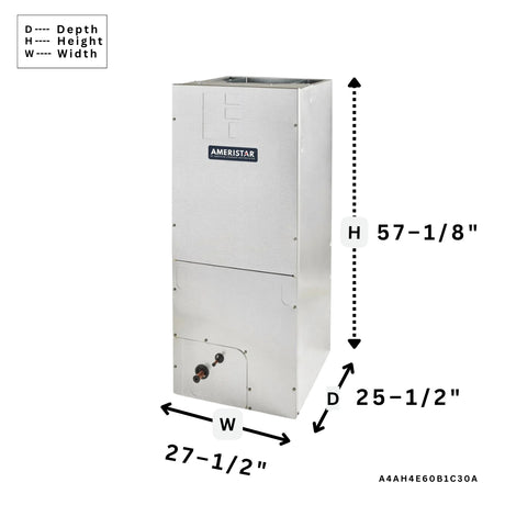 5.0 Ton Ameristar Convertible Air Handler 14.3 Seer A4AH4E60B1C30A