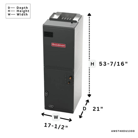 Goodman 3.0 Ton Multi-position Air Handler cabinet with Expansion, AMST36BU1300