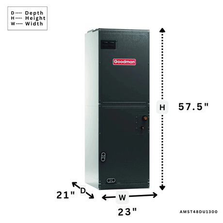 Goodman 4.0 Ton Multi-position Air Handler, Cabinet with Expansion, AMST48DU1300
 