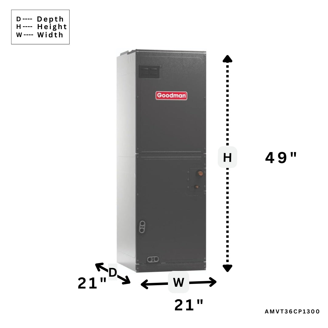 Goodman R32 3.0 Ton Air handler AMVT36CP1300
