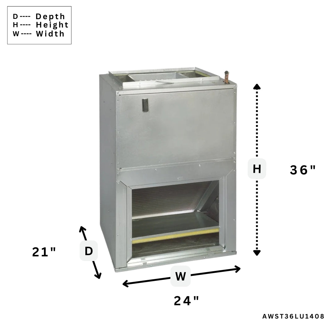 AWST36LU1408 | Apartment Unit| AWST Air Handler, Multi Speed ECM Motor, 3 Ton