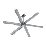 CARRO Zenon 8 ft Indoor Silver Gray Neodymium Magnet Direct-Drive Motor Commercial Ceiling Fan with Controller