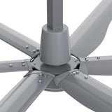 CARRO Zenon 8 ft Indoor Silver Gray Neodymium Magnet Direct-Drive Motor Commercial Ceiling Fan with Controller