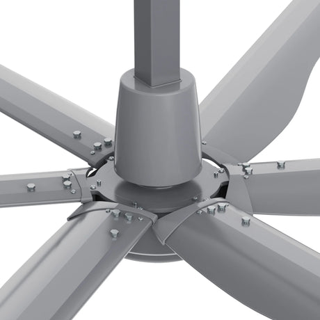 CARRO Zenon 8 ft Indoor Silver Gray Neodymium Magnet Direct-Drive Motor Commercial Ceiling Fan with Controller