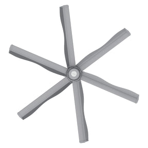 CARRO Zenon 8 ft Indoor Silver Gray Neodymium Magnet Direct-Drive Motor Commercial Ceiling Fan with Controller