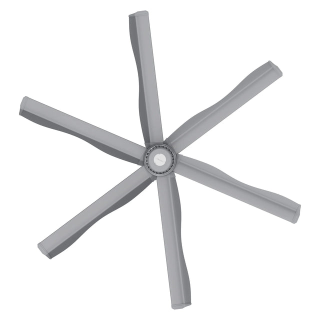CARRO Zenon 8 ft Indoor Silver Gray Neodymium Magnet Direct-Drive Motor Commercial Ceiling Fan with Controller