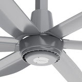 CARRO Zenon 8 ft Indoor Silver Gray Neodymium Magnet Direct-Drive Motor Commercial Ceiling Fan with Controller