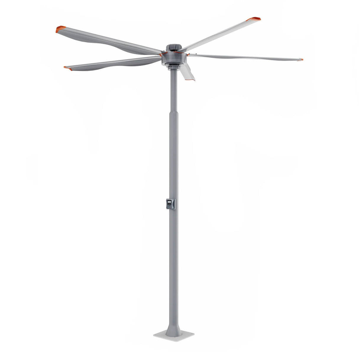 CARRO Cyfan 10 ft Indoor and Outdoor Silver Gray Neodymium Magnet Direct-Drive Motor Standing Fan with Integrated Controller