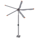 CARRO Cyfan 10 ft Indoor and Outdoor Silver Gray Neodymium Magnet Direct-Drive Motor Standing Fan with Integrated Controller
