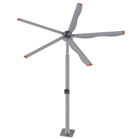 CARRO Cyfan 10 ft Indoor and Outdoor Silver Gray Neodymium Magnet Direct-Drive Motor Standing Fan with Integrated Controller