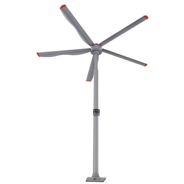 CARRO Cyfan 10 ft Indoor and Outdoor Silver Gray Neodymium Magnet Direct-Drive Motor Standing Fan with Integrated Controller