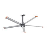 CARRO Makani 10 ft Indoor Silver Neodymium Magnet Direct-Drive Motor Industrial Ceiling Fan with Controller
