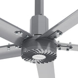 CARRO Makani 10 ft Indoor Silver Neodymium Magnet Direct-Drive Motor Industrial Ceiling Fan with Controller