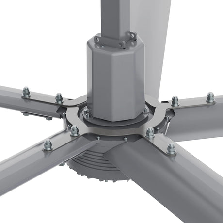 CARRO Makani 10 ft Indoor Silver Neodymium Magnet Direct-Drive Motor Industrial Ceiling Fan with Controller