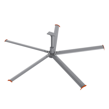 CARRO Makani 12 ft Indoor Silver Neodymium Magnet Direct-Drive Motor Industrial Ceiling Fan with Controller