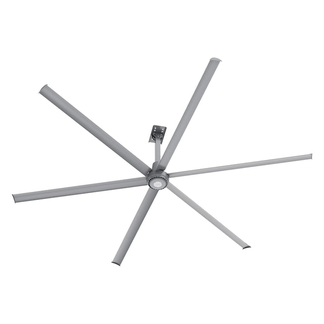 CARRO Zenon 12 ft Indoor Silver Gray Neodymium Magnet Direct-Drive Motor Commercial Ceiling Fan with Controller