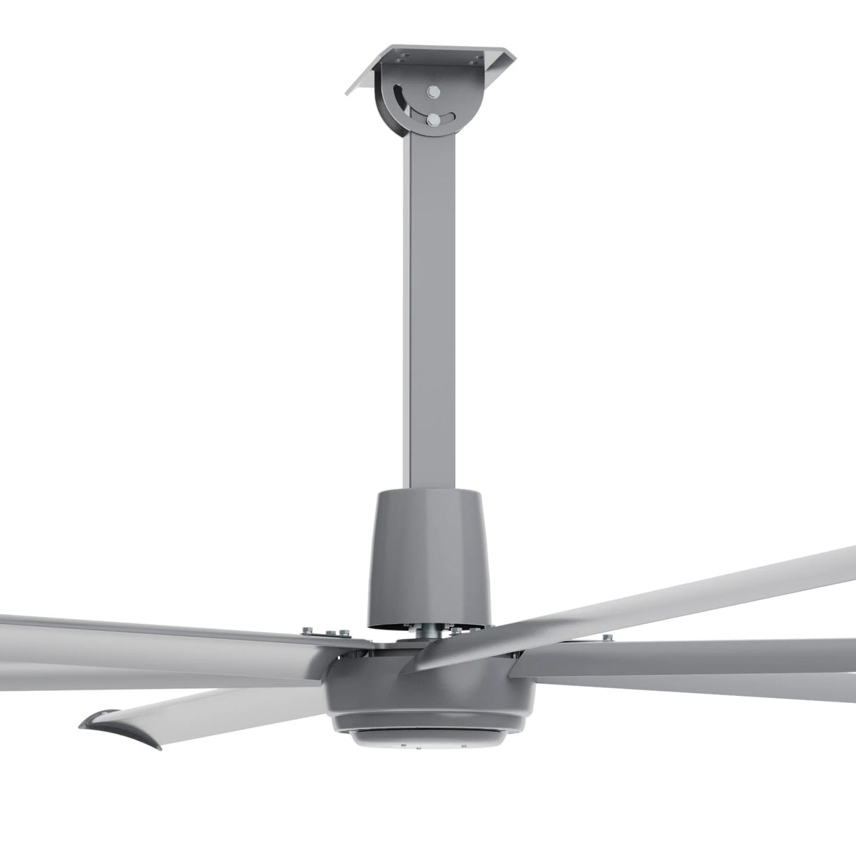 CARRO Zenon 12 ft Indoor Silver Gray Neodymium Magnet Direct-Drive Motor Commercial Ceiling Fan with Controller