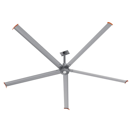 CARRO Makani 14 ft Indoor Silver Neodymium Magnet Direct-Drive Motor Industrial Ceiling Fan with Controller