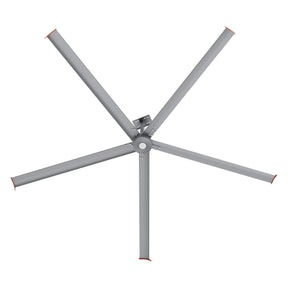CARRO Makani 14 ft Indoor Silver Neodymium Magnet Direct-Drive Motor Industrial Ceiling Fan with Controller