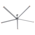 CARRO Makani 16 ft Indoor Silver Neodymium Magnet Direct-Drive Motor Industrial Ceiling Fan with Controller
