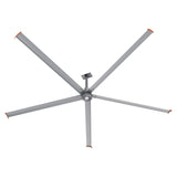 CARRO Makani 16 ft Indoor Silver Neodymium Magnet Direct-Drive Motor Industrial Ceiling Fan with Controller