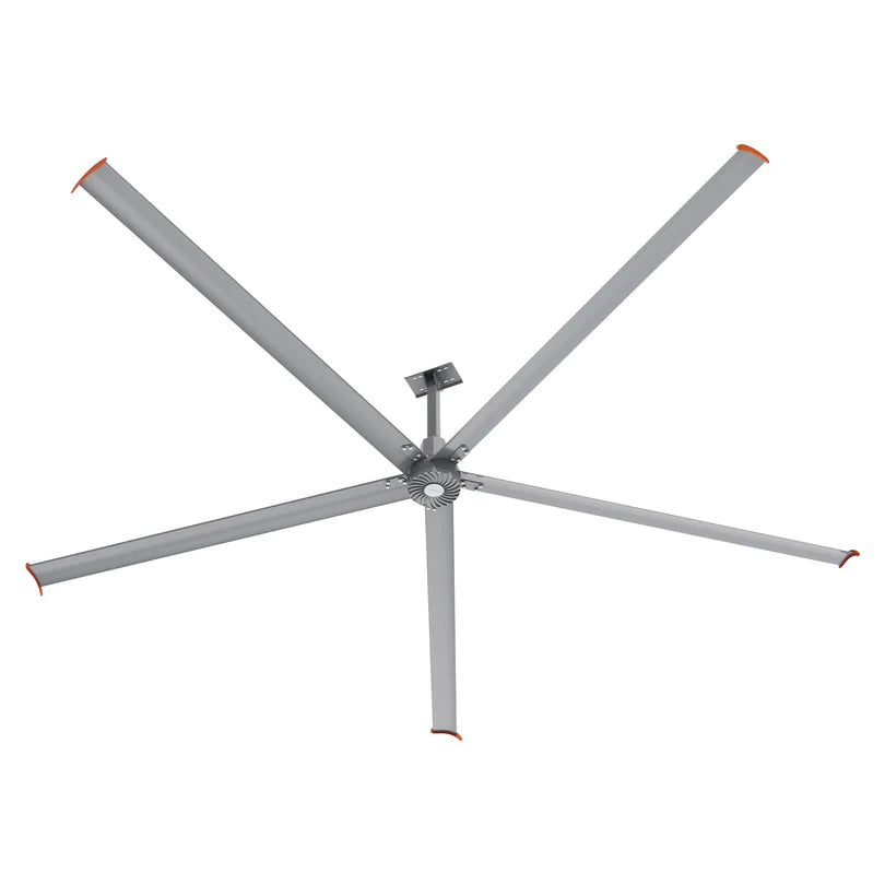 CARRO Makani 16 ft Indoor Silver Neodymium Magnet Direct-Drive Motor Industrial Ceiling Fan with Controller