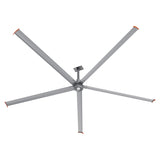 CARRO Makani 16 ft Indoor Silver Neodymium Magnet Direct-Drive Motor Industrial Ceiling Fan with Controller