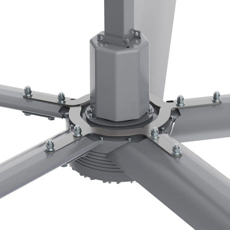 CARRO Makani 16 ft Indoor Silver Neodymium Magnet Direct-Drive Motor Industrial Ceiling Fan with Controller