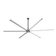 CARRO Visby 20 ft Indoor Silver Neodymium Magnet Direct-Drive Motor Industrial Ceiling Fan with Controller