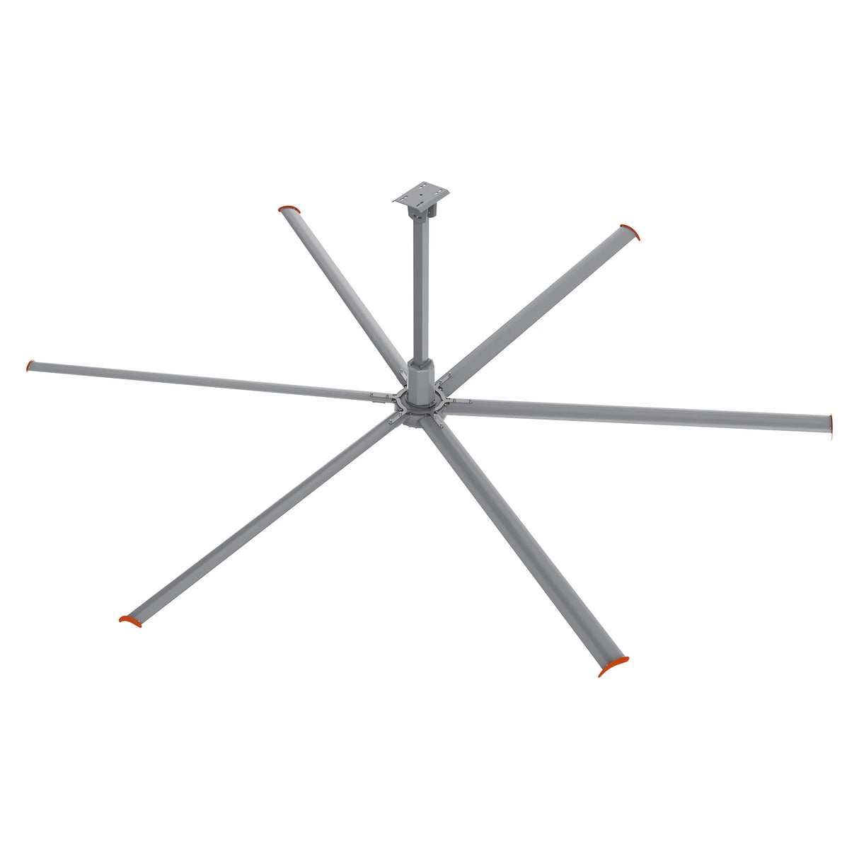 CARRO Visby 20 ft Indoor Silver Neodymium Magnet Direct-Drive Motor Industrial Ceiling Fan with Controller