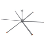 CARRO Visby 20 ft Indoor Silver Neodymium Magnet Direct-Drive Motor Industrial Ceiling Fan with Controller