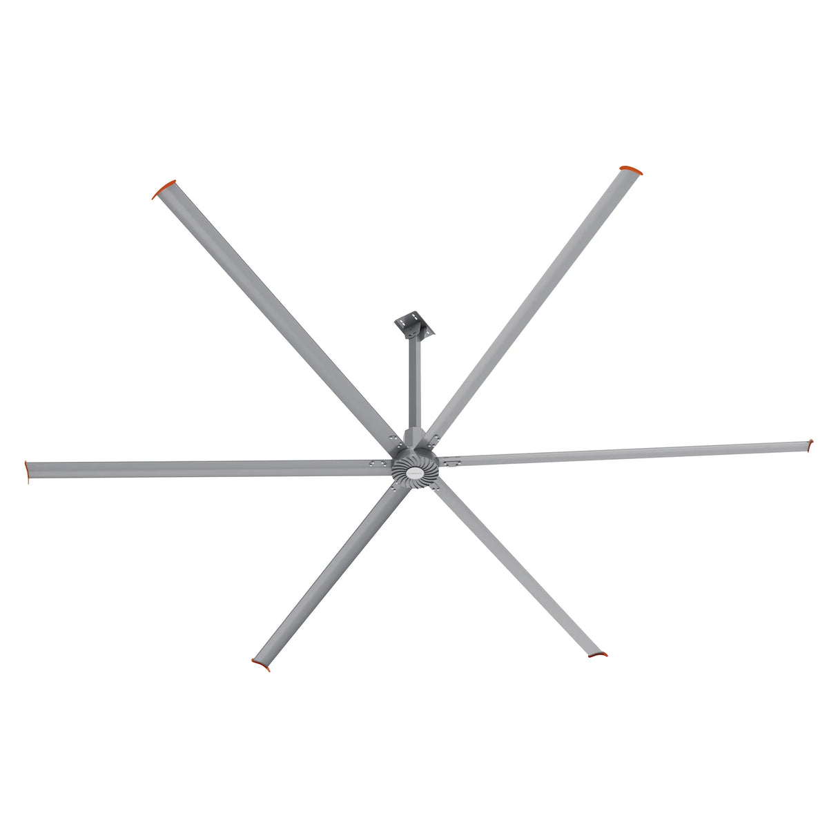 CARRO Visby 22 ft Indoor Silver Neodymium Magnet Direct-Drive Motor Industrial Ceiling Fan with Controller