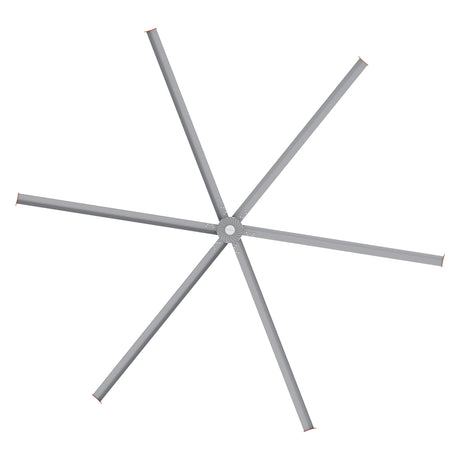 CARRO Visby 22 ft Indoor Silver Neodymium Magnet Direct-Drive Motor Industrial Ceiling Fan with Controller