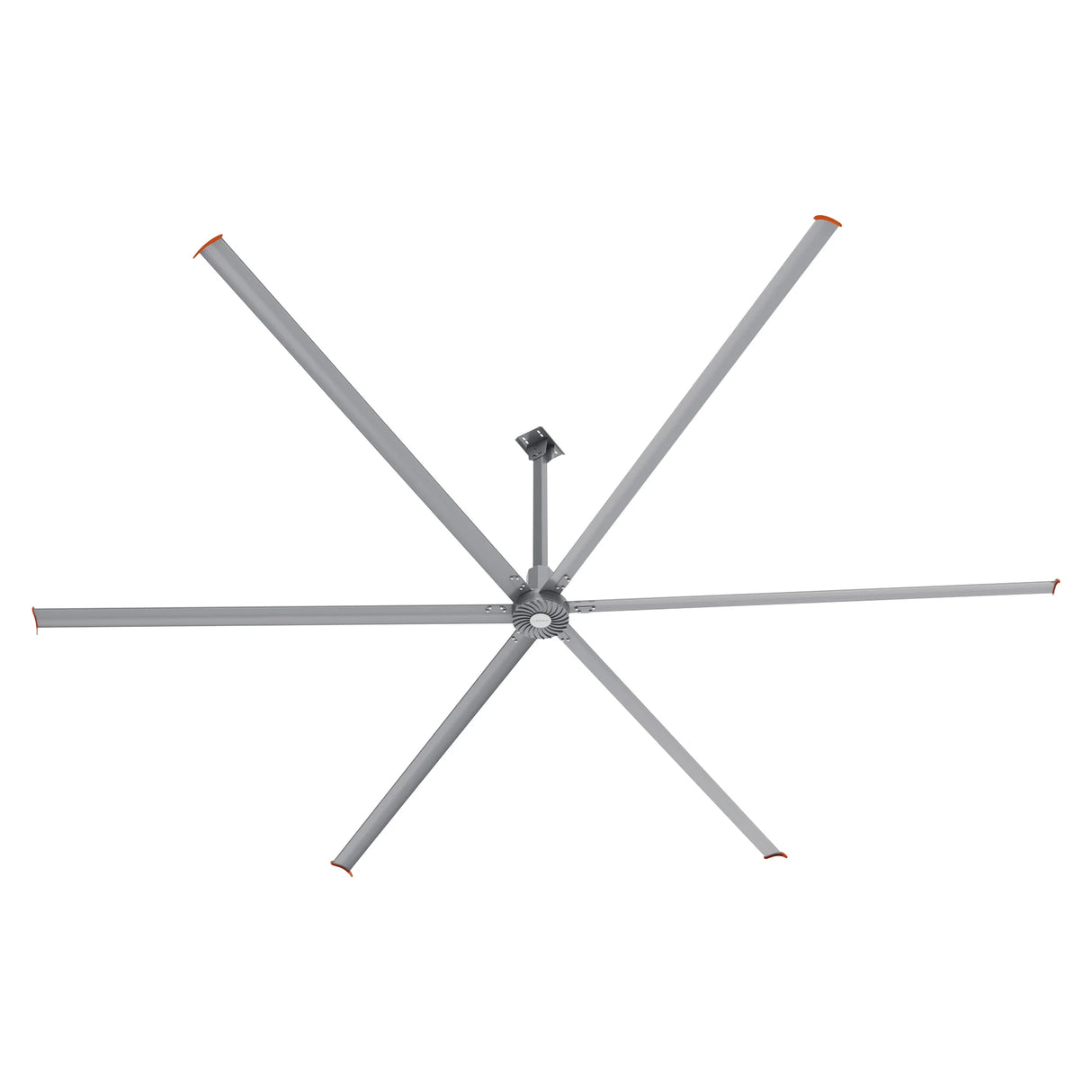 CARRO Visby 24 ft Indoor Silver Neodymium Magnet Direct-Drive Motor Industrial Ceiling Fan with Controller