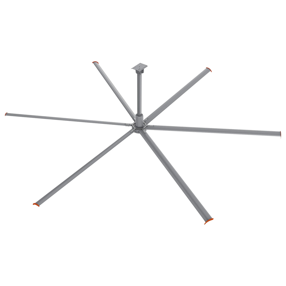 CARRO Visby 24 ft Indoor Silver Neodymium Magnet Direct-Drive Motor Industrial Ceiling Fan with Controller