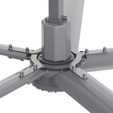 CARRO Makani 12 ft Indoor Silver Neodymium Magnet Direct-Drive Motor Industrial Ceiling Fan with Controller