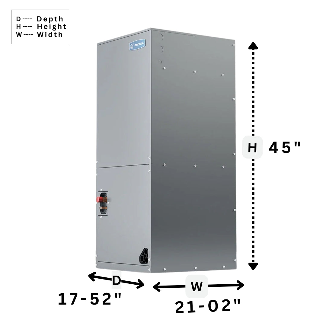 MRCOOL 24K BTU Hyper Heat Central Ducted Air Handler and Heat Pump Condenser 17.4 SEER2 CENTRAL-24-HP-230A00