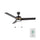 CARRO ASCOTT 52 inch 3-Blade Ceiling Fan with LED Light & Pull Chain
