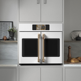 Café 30" Duo Smart Single Wall Oven in Platinum Glass